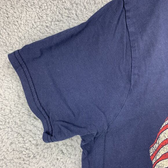 Home Of The Brave T-Shirt XL Blue Adult Short Sleeve Eagle American Flag Graphic - Picture 5 of 11